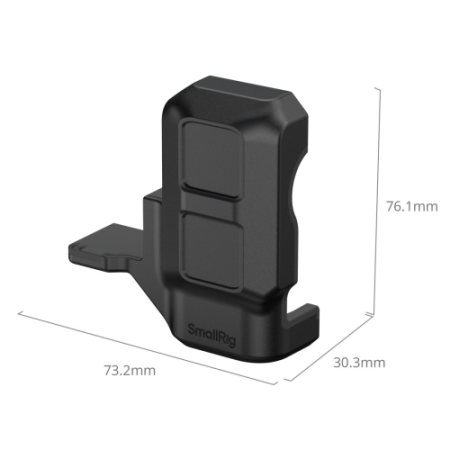 SmallRig 6583 - ochronny zacisk pozycjonujący gimbala + osłona ekranu do DJI Osmo Pocket 4P - wymiary